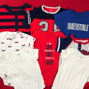 8 pc Baby Boy Onesies / Bodysuits, 3 months.